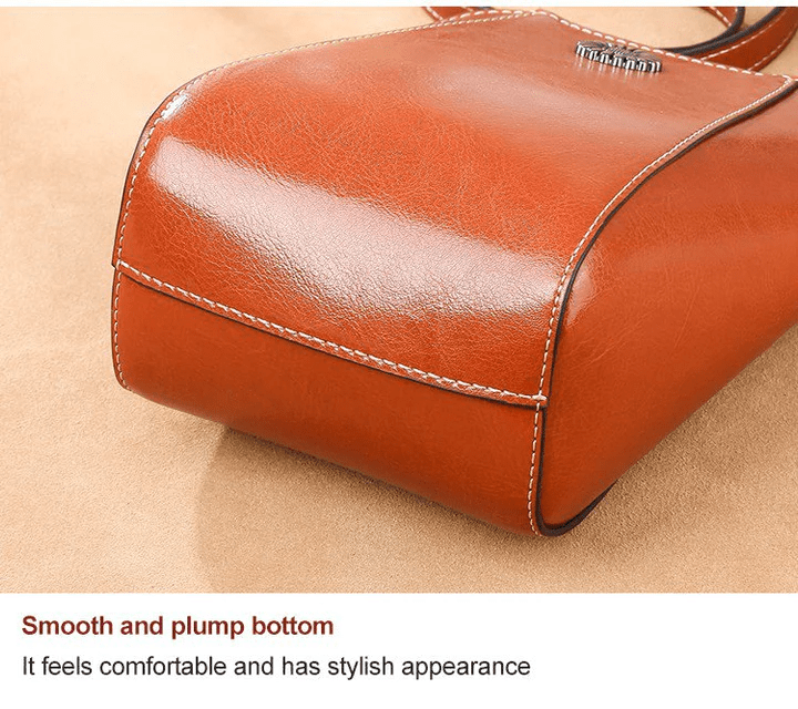 Crossbody Bag Leather Look Multiple Compartments & Double Zipper