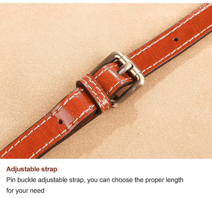 Crossbody Bag Leather Look Multiple Compartments & Double Zipper