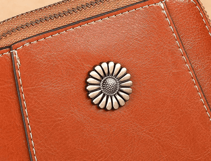 Crossbody Bag Leather Look Multiple Compartments & Double Zipper