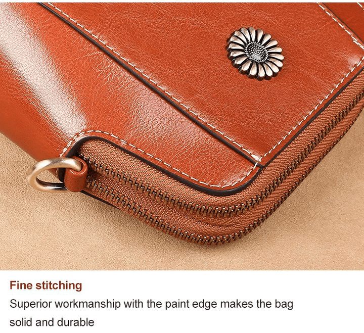 Crossbody Bag Leather Look Multiple Compartments & Double Zipper