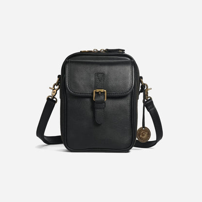 Crossbody Bag RFID-Blocking Wallet Glasses Compartment Adjustable Strap