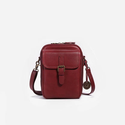 Crossbody Bag RFID-Blocking Wallet Glasses Compartment Adjustable Strap