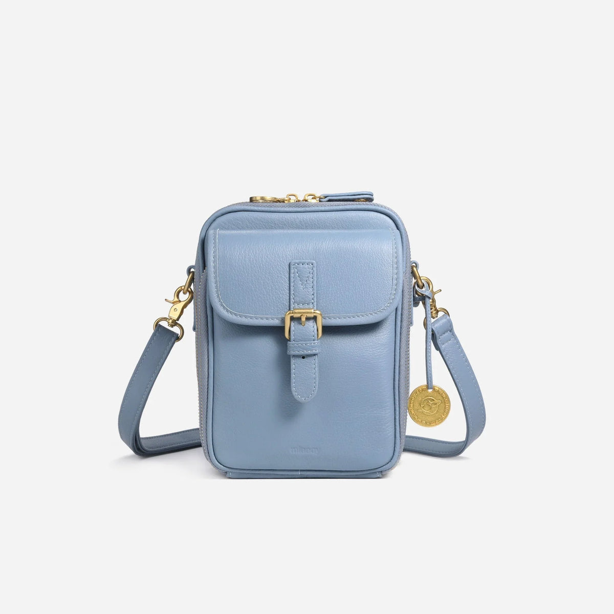 Crossbody Bag RFID-Blocking Wallet Glasses Compartment Adjustable Strap