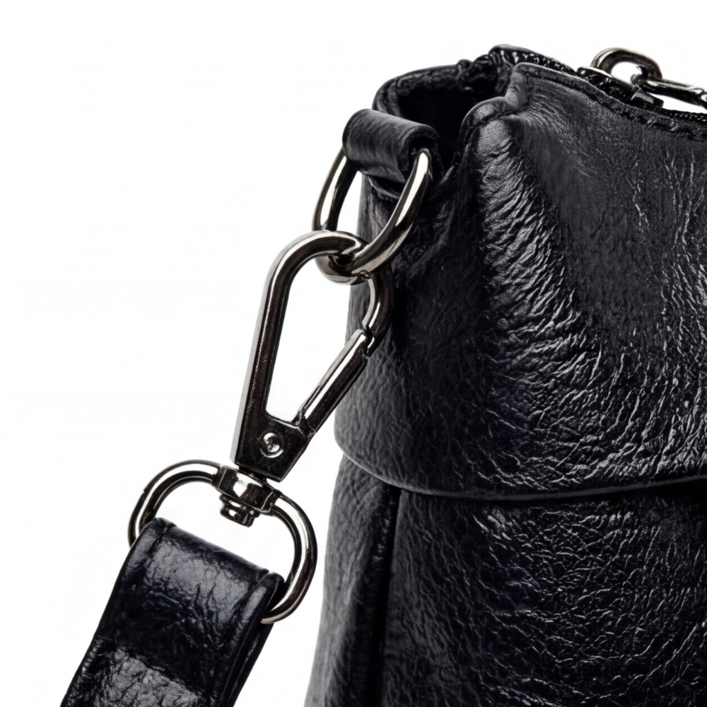 Crossbody Bag Soft Faux Leather 3 Compartments