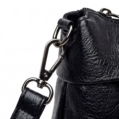 Crossbody Bag Soft Faux Leather 3 Compartments