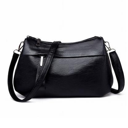 Crossbody Bag Soft Faux Leather 3 Compartments