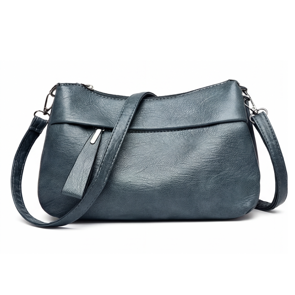 Crossbody Bag Soft Faux Leather 3 Compartments