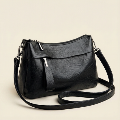 Crossbody Bag Soft Faux Leather 3 Compartments