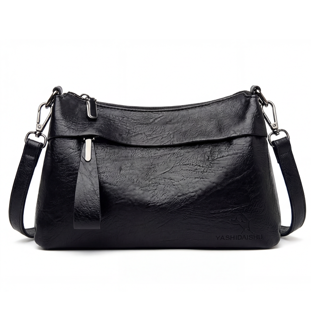 Crossbody Bag Soft Faux Leather 3 Compartments