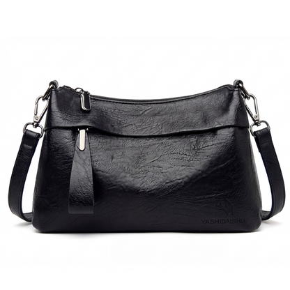 Crossbody Bag Soft Faux Leather 3 Compartments