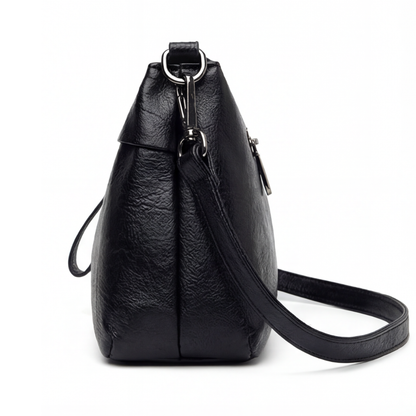 Crossbody Bag Soft Faux Leather 3 Compartments