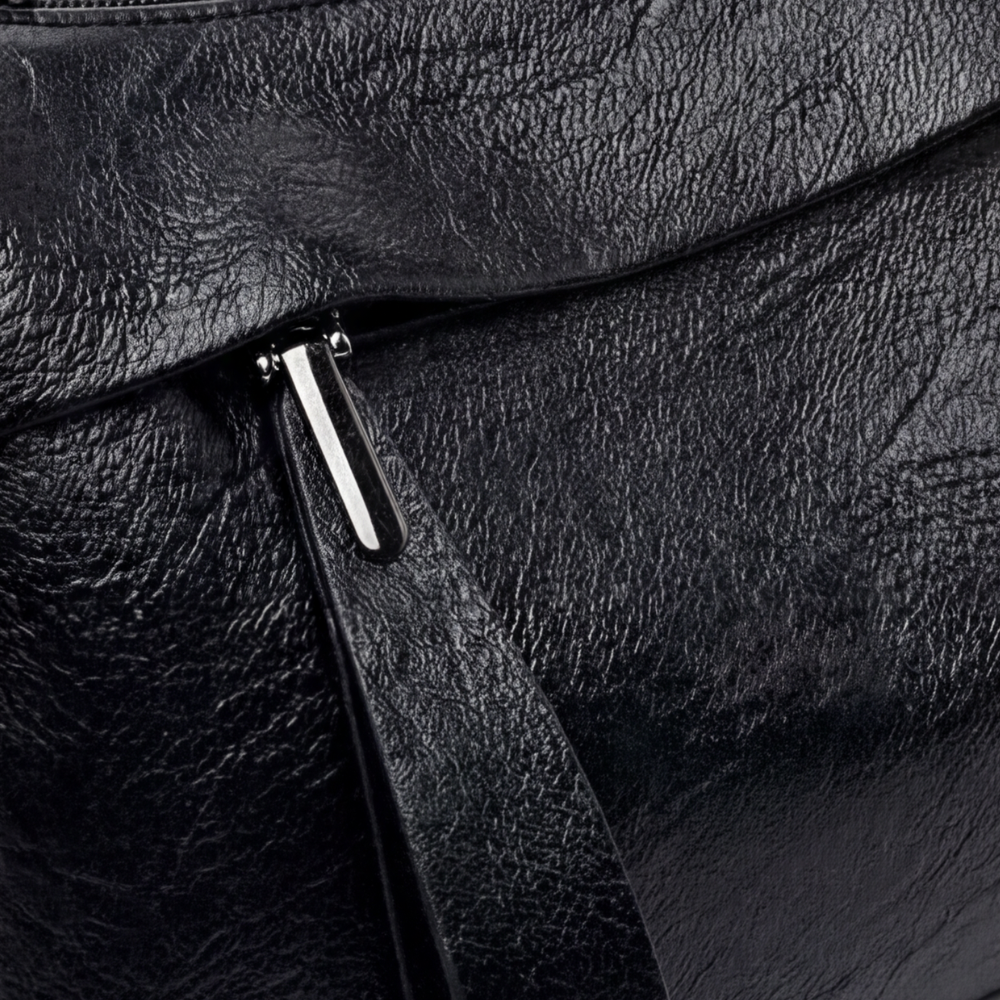Crossbody Bag Soft Faux Leather 3 Compartments