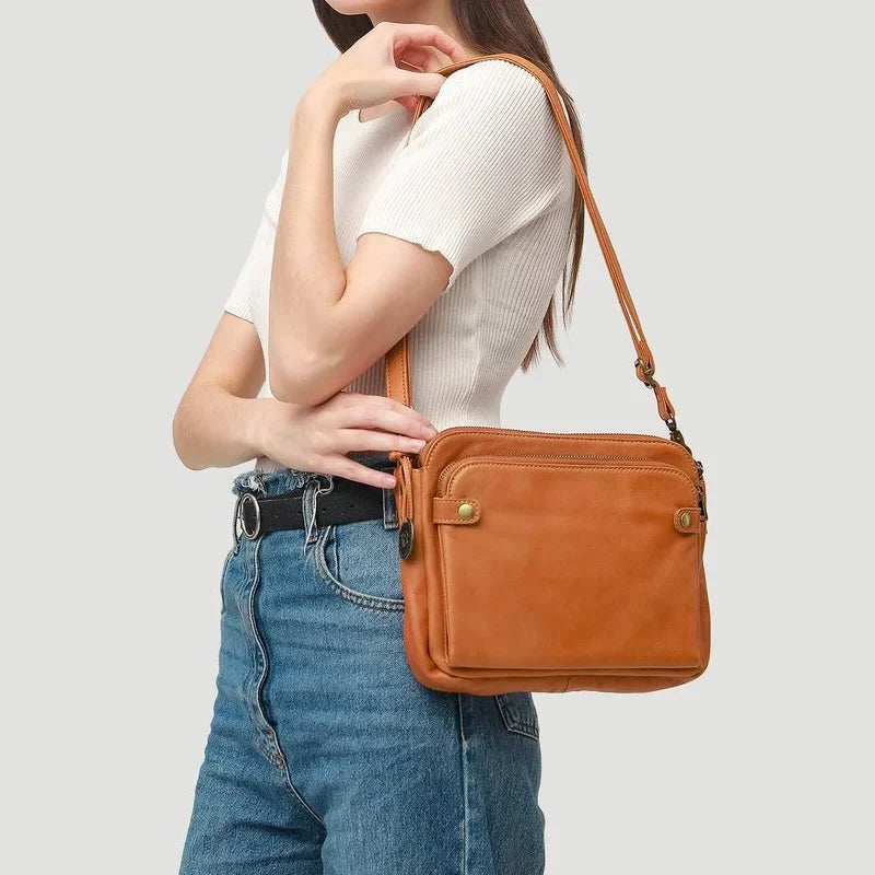 Crossbody Bag Three-Layer Convertible RFID-Blocking