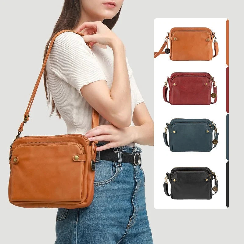 Crossbody Bag Three-Layer Convertible RFID-Blocking