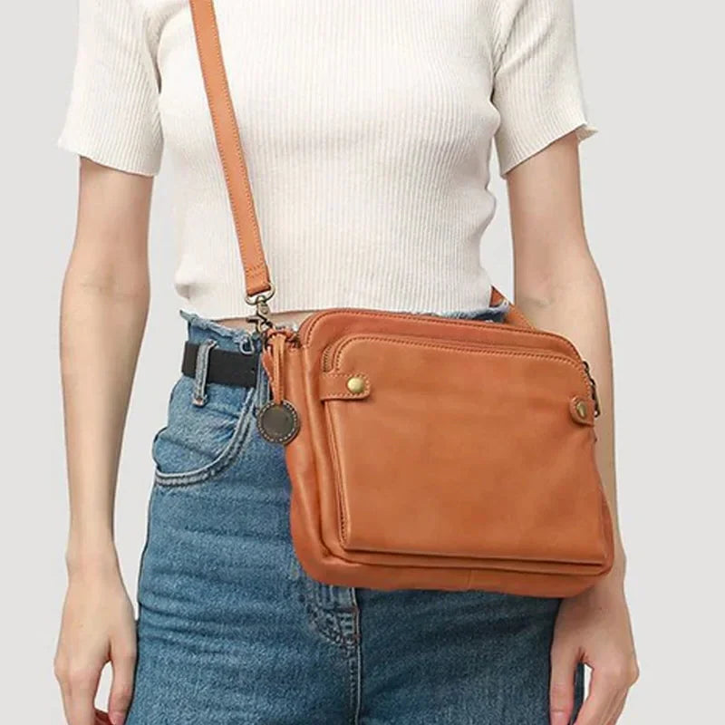 Crossbody Bag Three-Layer Convertible RFID-Blocking
