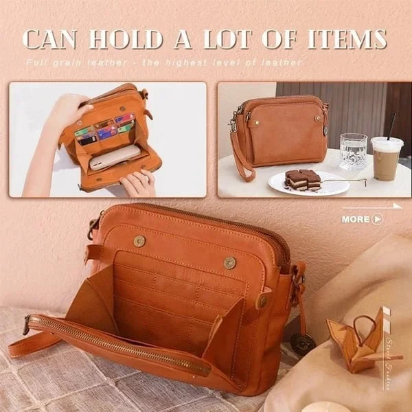Crossbody Bag Three-Layer Convertible RFID-Blocking