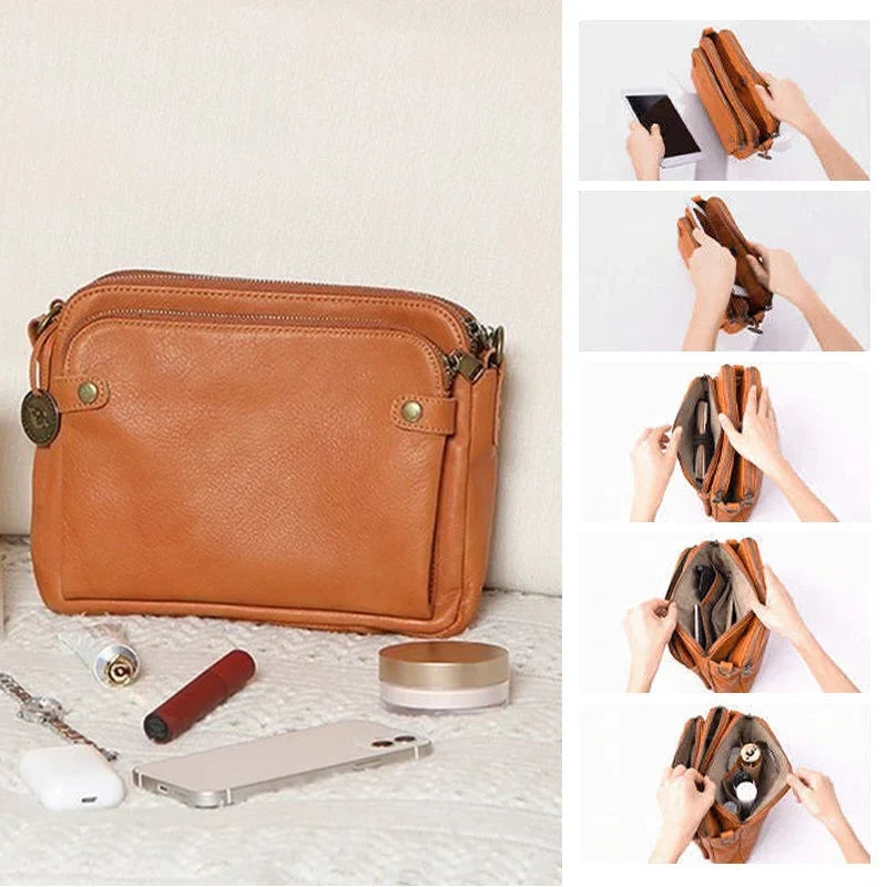 Crossbody Bag Three-Layer Convertible RFID-Blocking