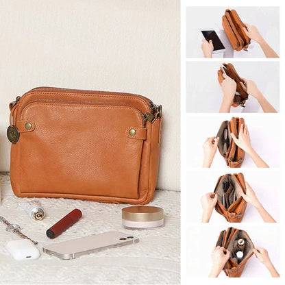 Crossbody Bag Three-Layer Convertible RFID-Blocking