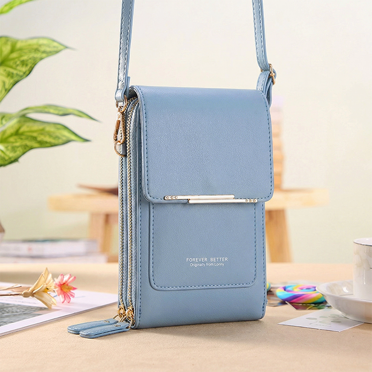 Crossbody Bag Touchscreen Window RFID Protection