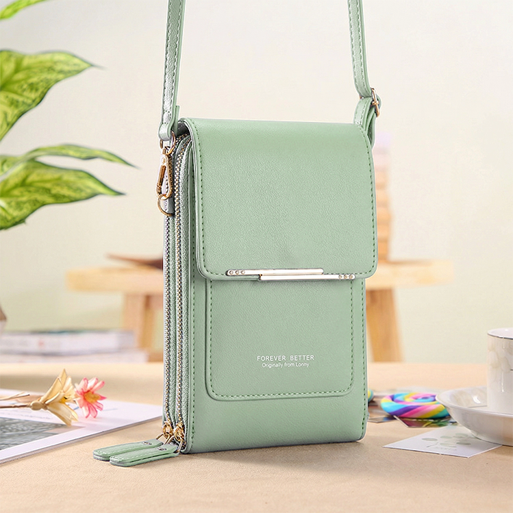 Crossbody Bag Touchscreen Window RFID Protection