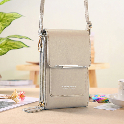 Crossbody Bag Touchscreen Window RFID Protection