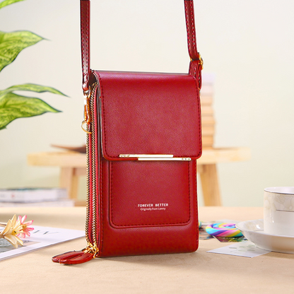 Crossbody Bag Touchscreen Window RFID Protection