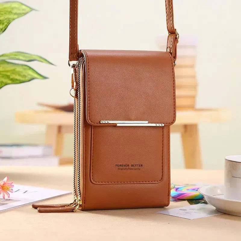 Crossbody Bag Touchscreen Window RFID Protection