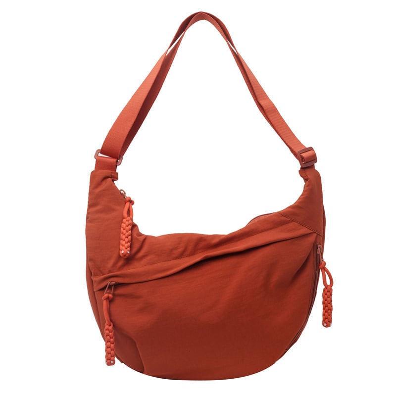 Crossbody Bag Ultralight Nylon Multiple Zippered Pockets