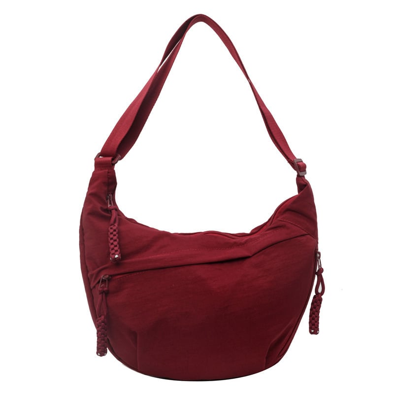 Crossbody Bag Ultralight Nylon Multiple Zippered Pockets