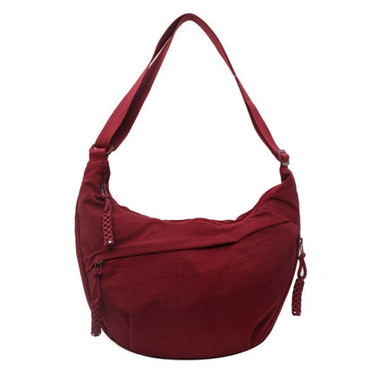 Crossbody Bag Ultralight Nylon Multiple Zippered Pockets