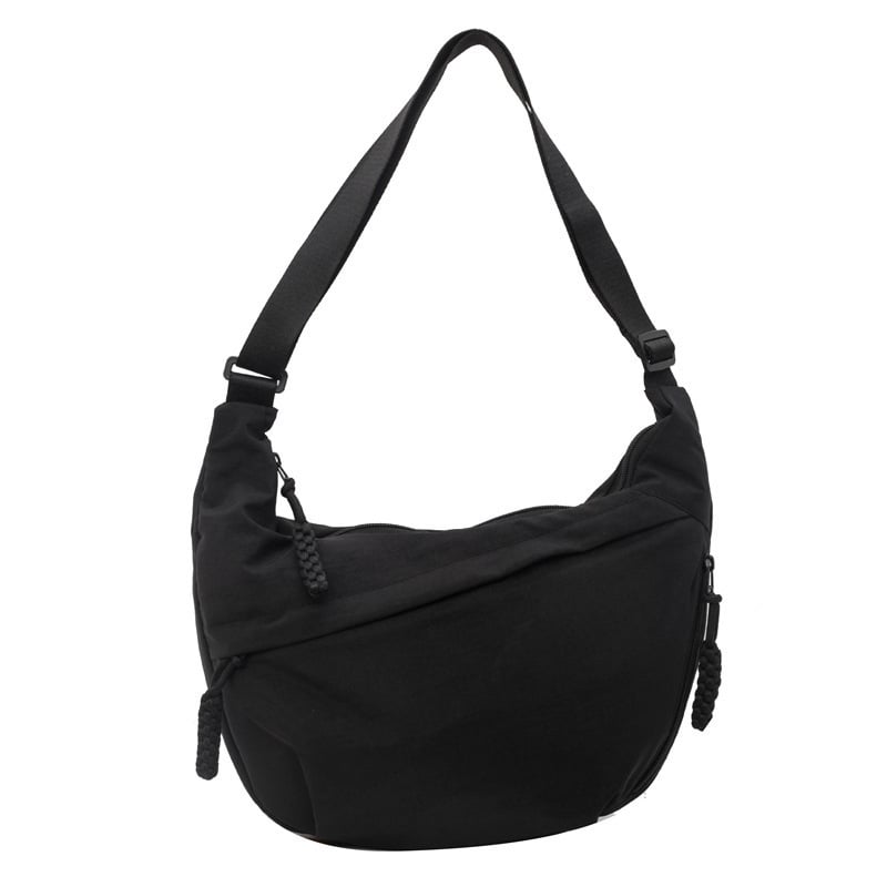 Crossbody Bag Ultralight Nylon Multiple Zippered Pockets