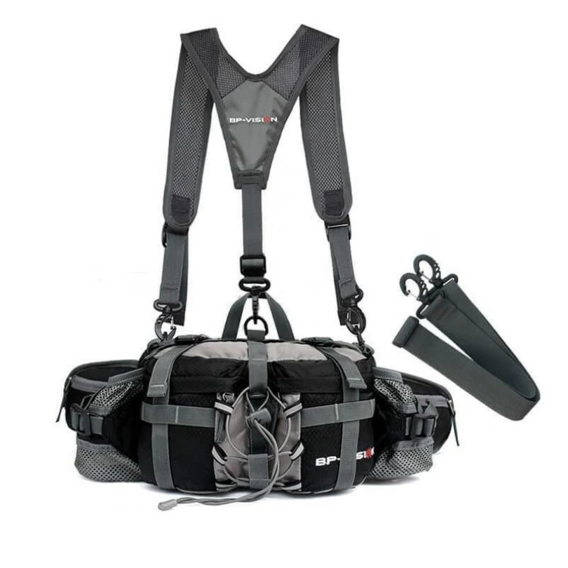 Crossbody Bag Waterproof Nylon 5L Shoulder & Hip Straps