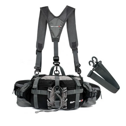 Crossbody Bag Waterproof Nylon 5L Shoulder & Hip Straps