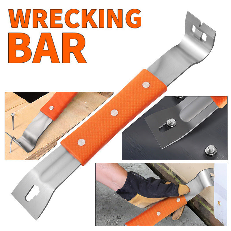 Crowbar Nail Puller & Screw Turner Non-Slip Rubber Handle