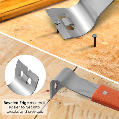 Crowbar Nail Puller & Screw Turner Non-Slip Rubber Handle