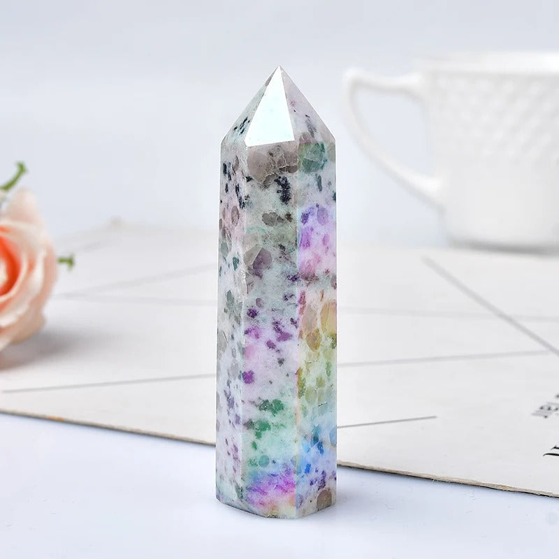 Crystal Point Polished Faceted 22 Inch Natural Mineral