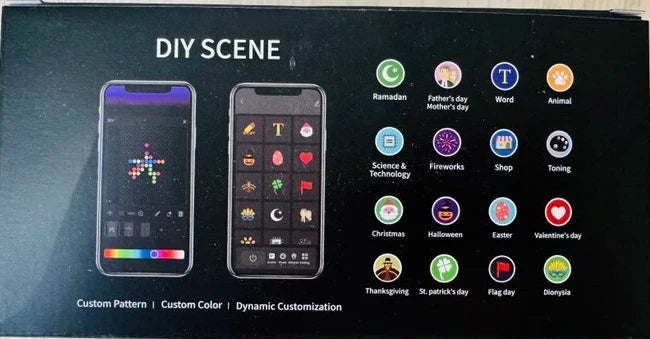 Curtain Lights App-Controlled 400 LEDs Custom Pixel Displays