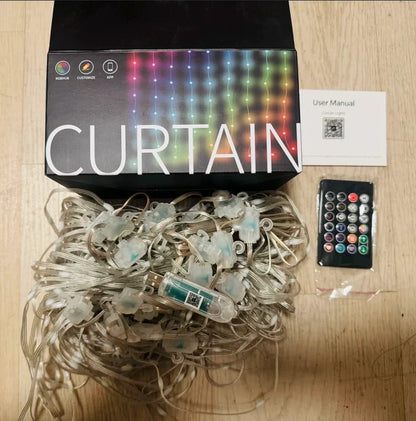 Curtain Lights App-Controlled 400 LEDs Custom Pixel Displays