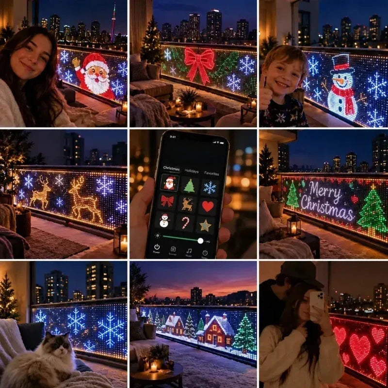 Curtain Lights App-Controlled 400 LEDs Custom Pixel Displays