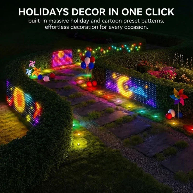 Curtain Lights App-Controlled 400 LEDs Custom Pixel Displays