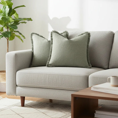 Cushion Cover Set Cotton-Linen Blend Set of 2