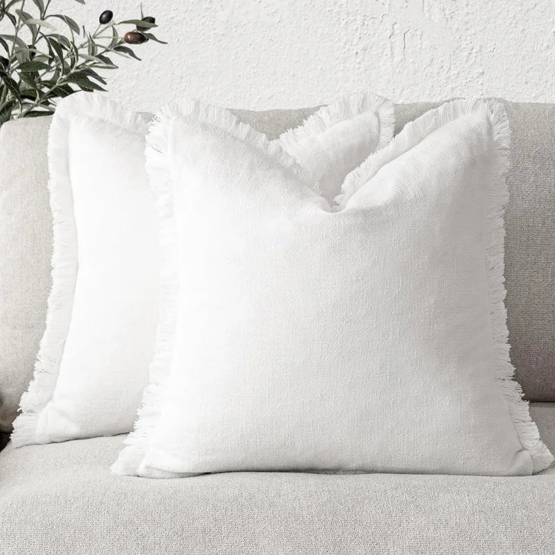 Cushion Cover Set Cotton-Linen Blend Set of 2