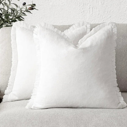 Cushion Cover Set Cotton-Linen Blend Set of 2