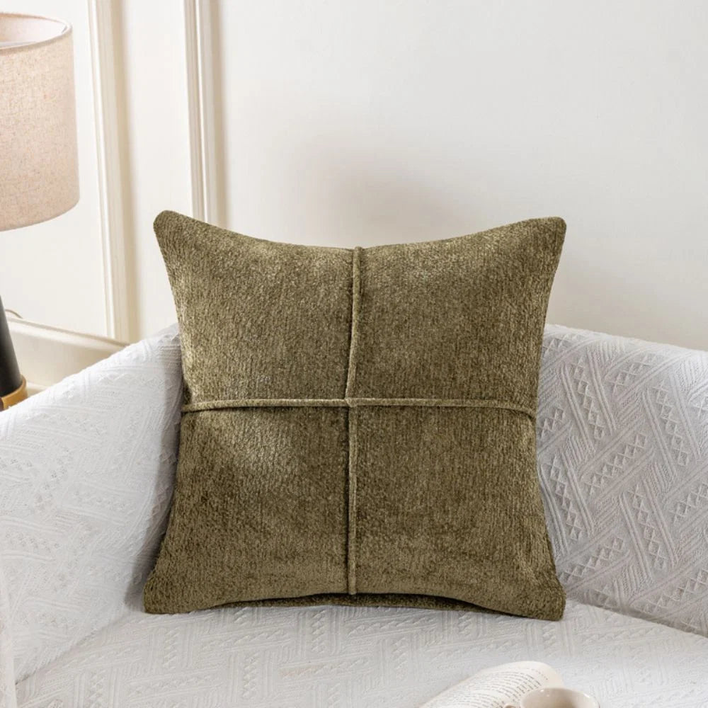 Cushion Cover Soft Microfiber Stitched Panel Machine Washable