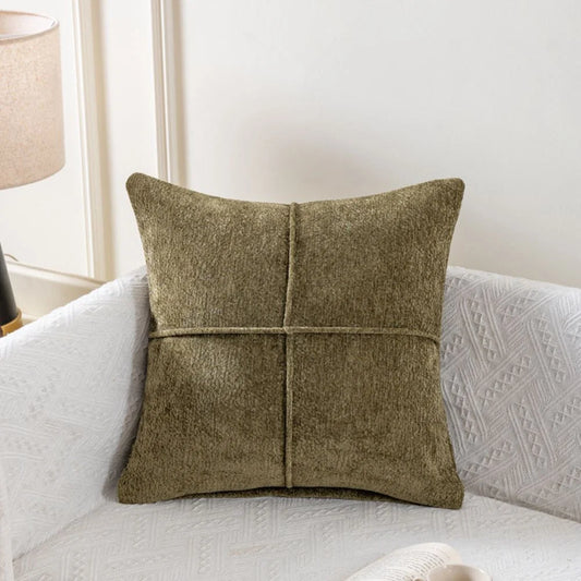 Cushion Cover Soft Microfiber Stitched Panel Machine Washable