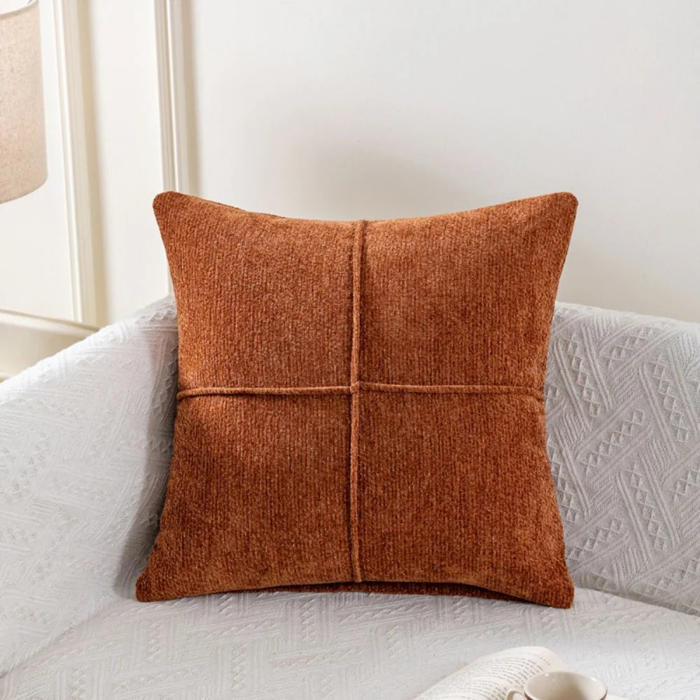 Cushion Cover Soft Microfiber Stitched Panel Machine Washable