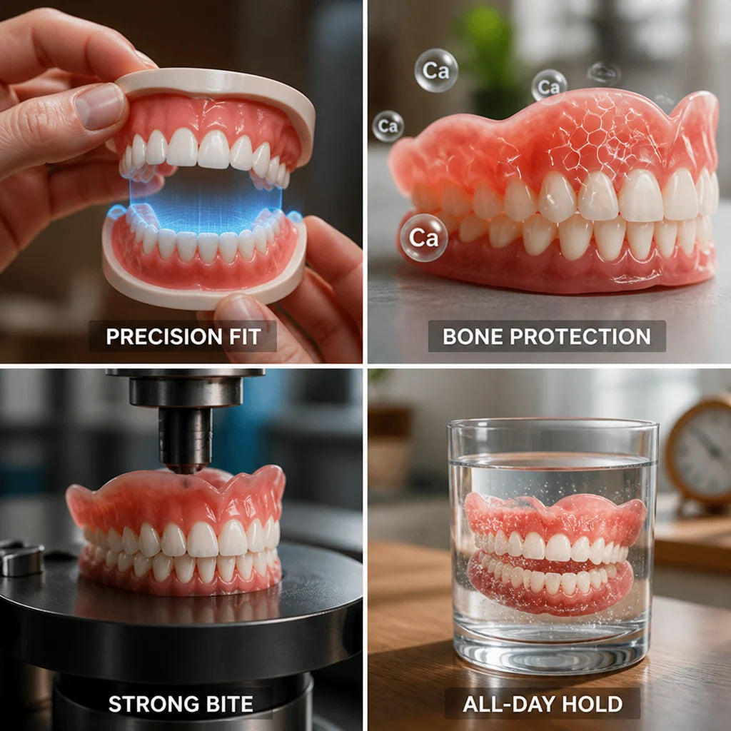 Custom-Fit Smart Dentures with Durable, Secure Hold
