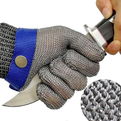 Cut-Resistant Glove ANSI A9 Stainless-Steel Mesh