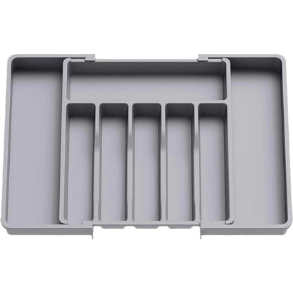 Cutlery Drawer Organizer Adjustable Width Divided Compartments