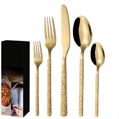 Cutlery Set 410 Stainless Steel Dishwasher-Safe Set of 20